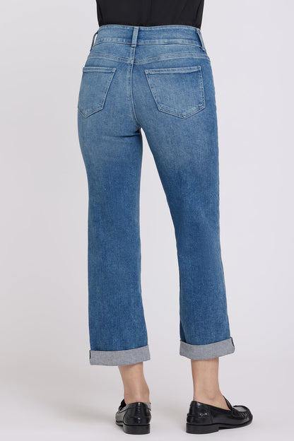 Bailey Relaxed Straight Crop Jeans - Breezy Palms