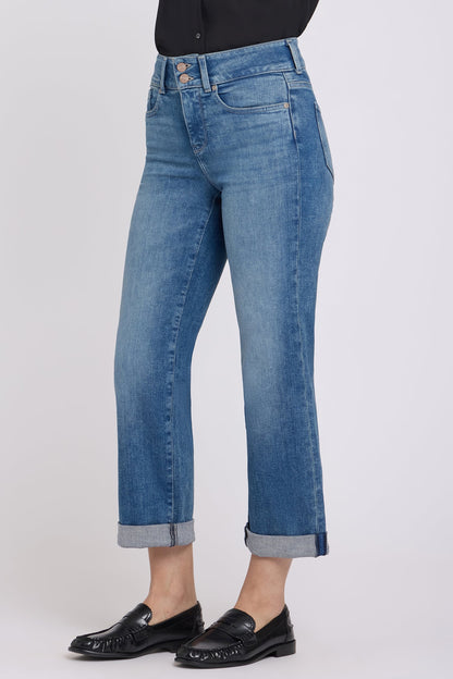 Bailey Relaxed Straight Crop Jeans - Breezy Palms