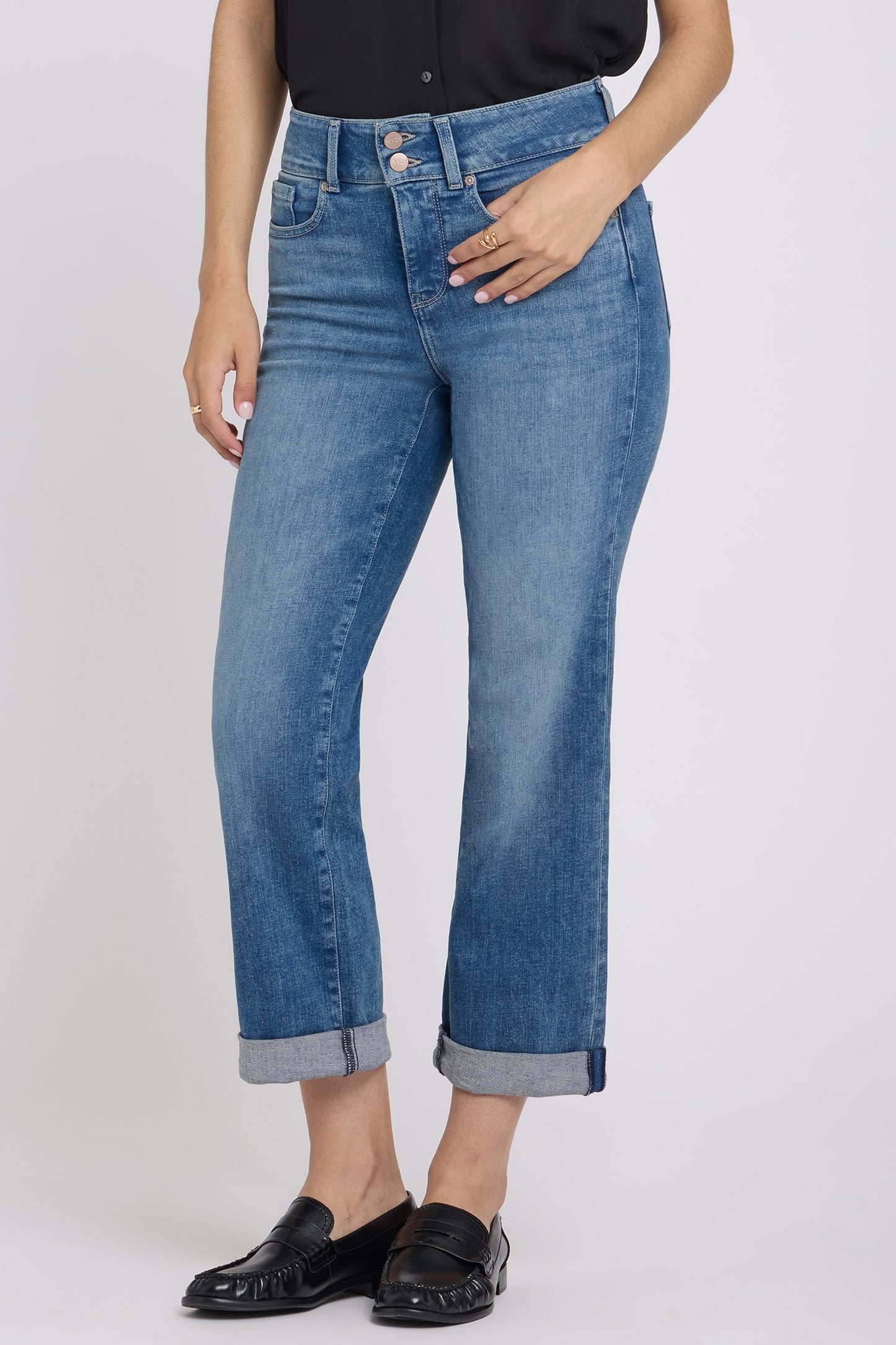 Bailey Relaxed Straight Crop Jeans - Breezy Palms