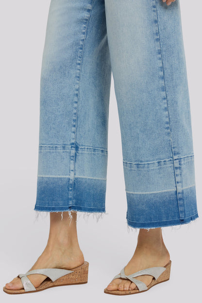 Teresa Wide Leg Ankle Jeans - Oasis Sand