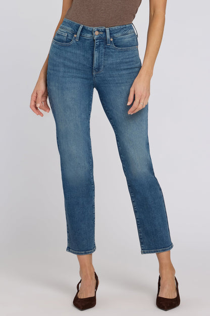 Marilyn Straight Ankle Jeans - Breezy Palms