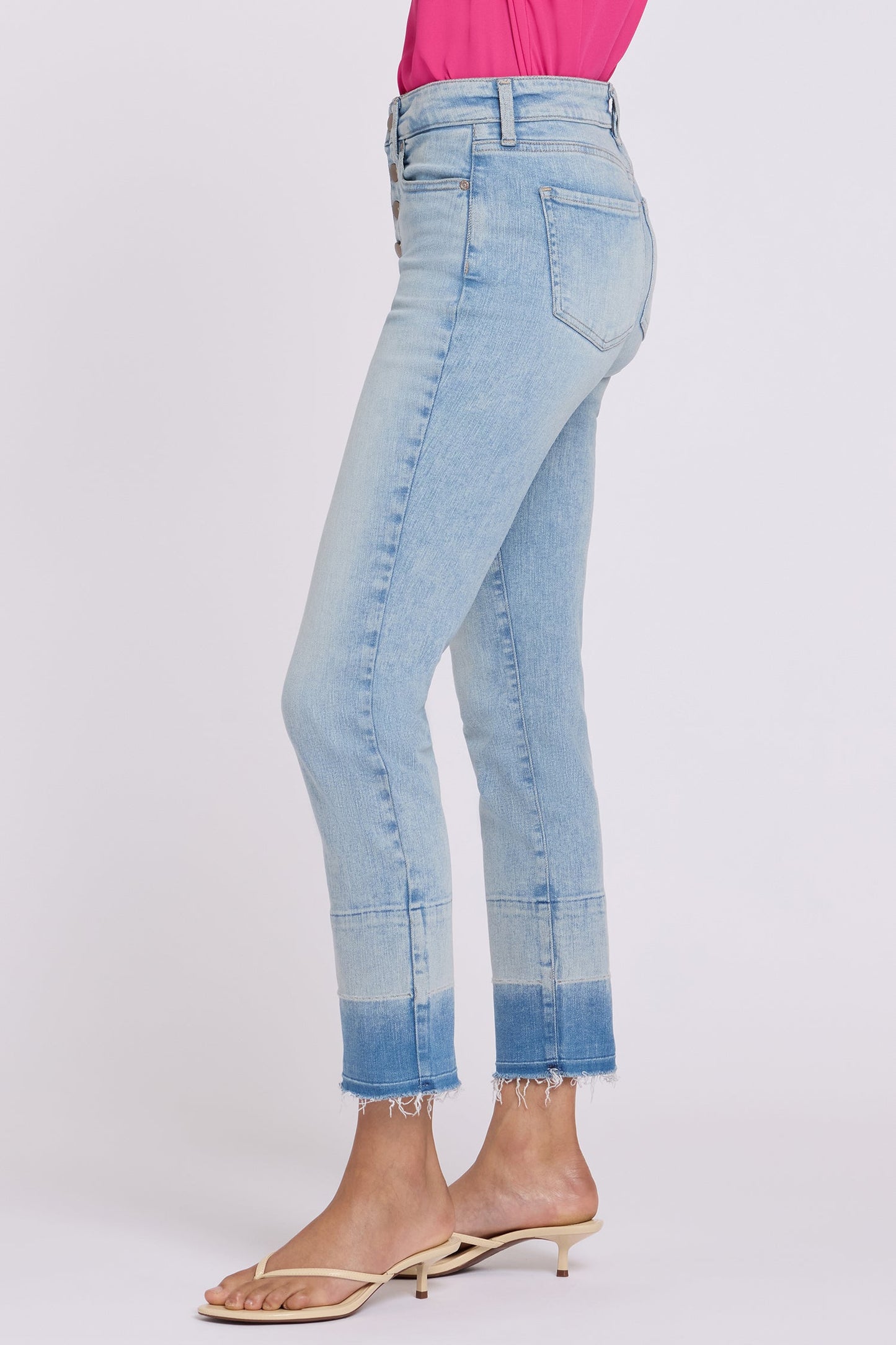 Sheri Slim Straight Ankle Jeans - Oasis Sand