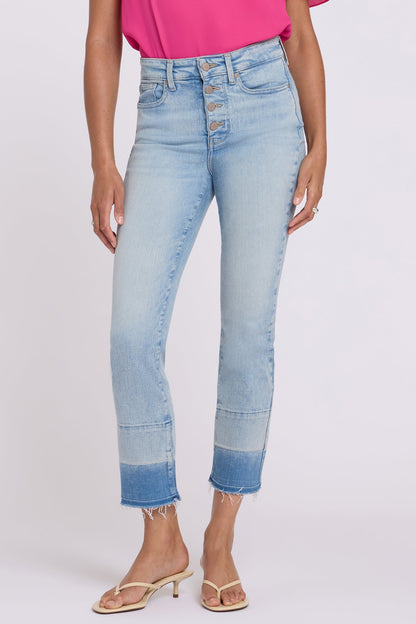 Sheri Slim Straight Ankle Jeans - Oasis Sand