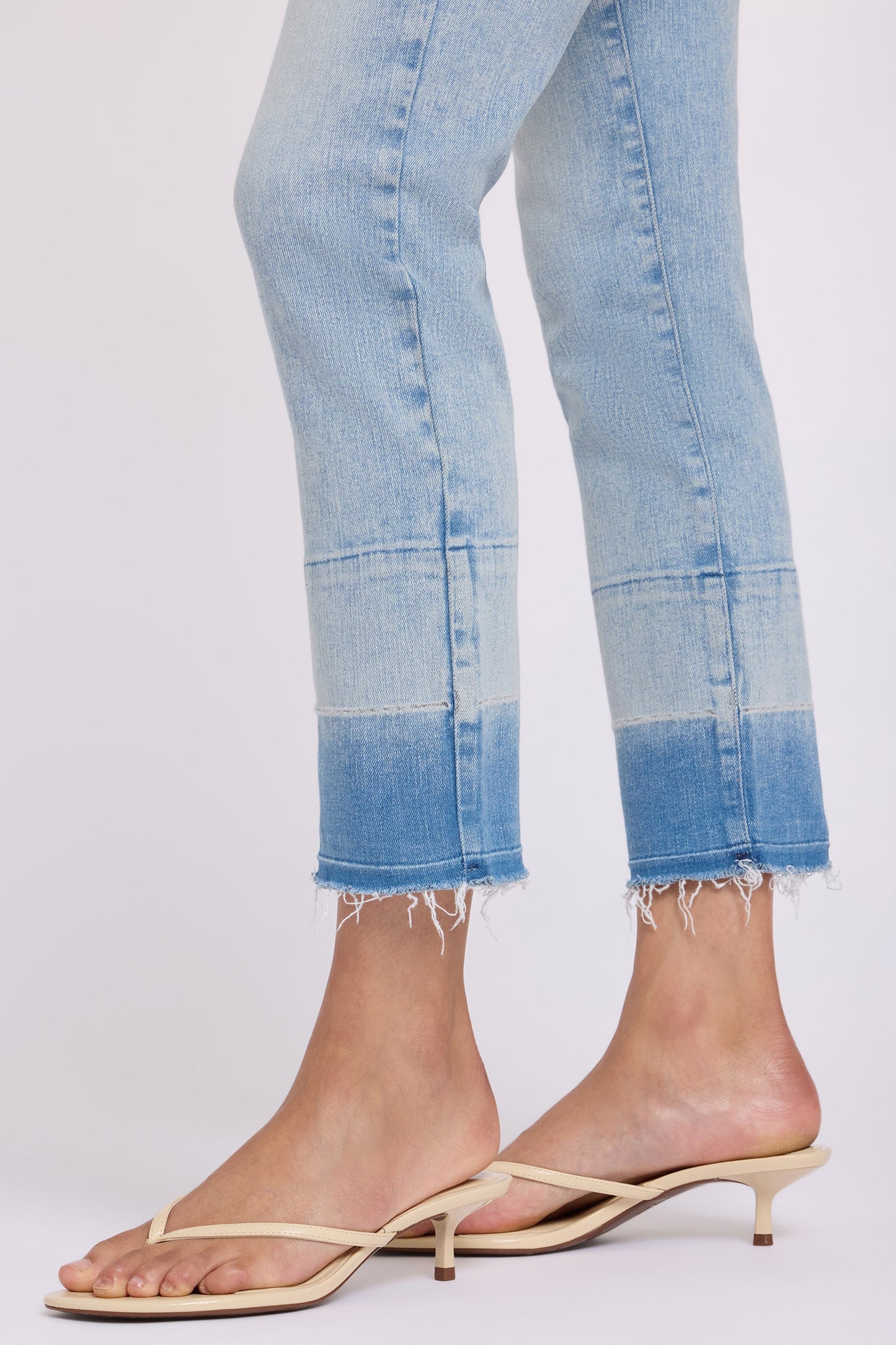 Sheri Slim Straight Ankle Jeans - Oasis Sand