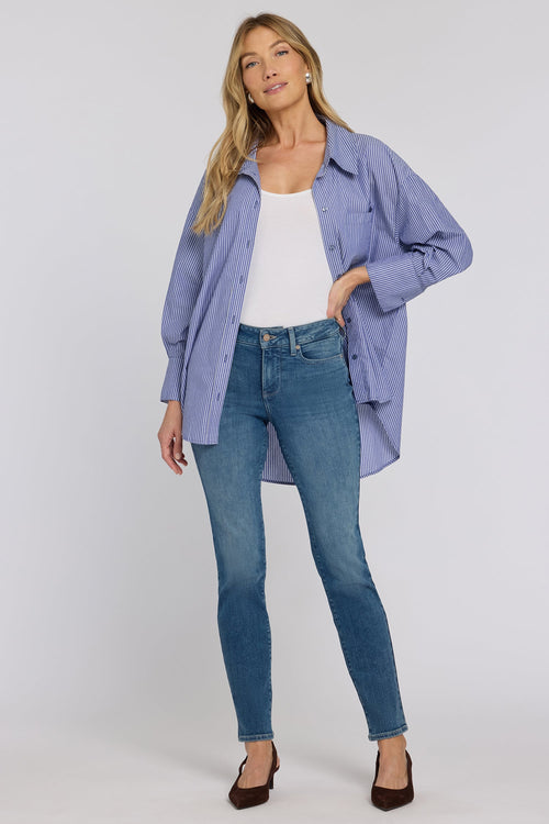 Sheri Slim Straight Jeans - Breezy Palms