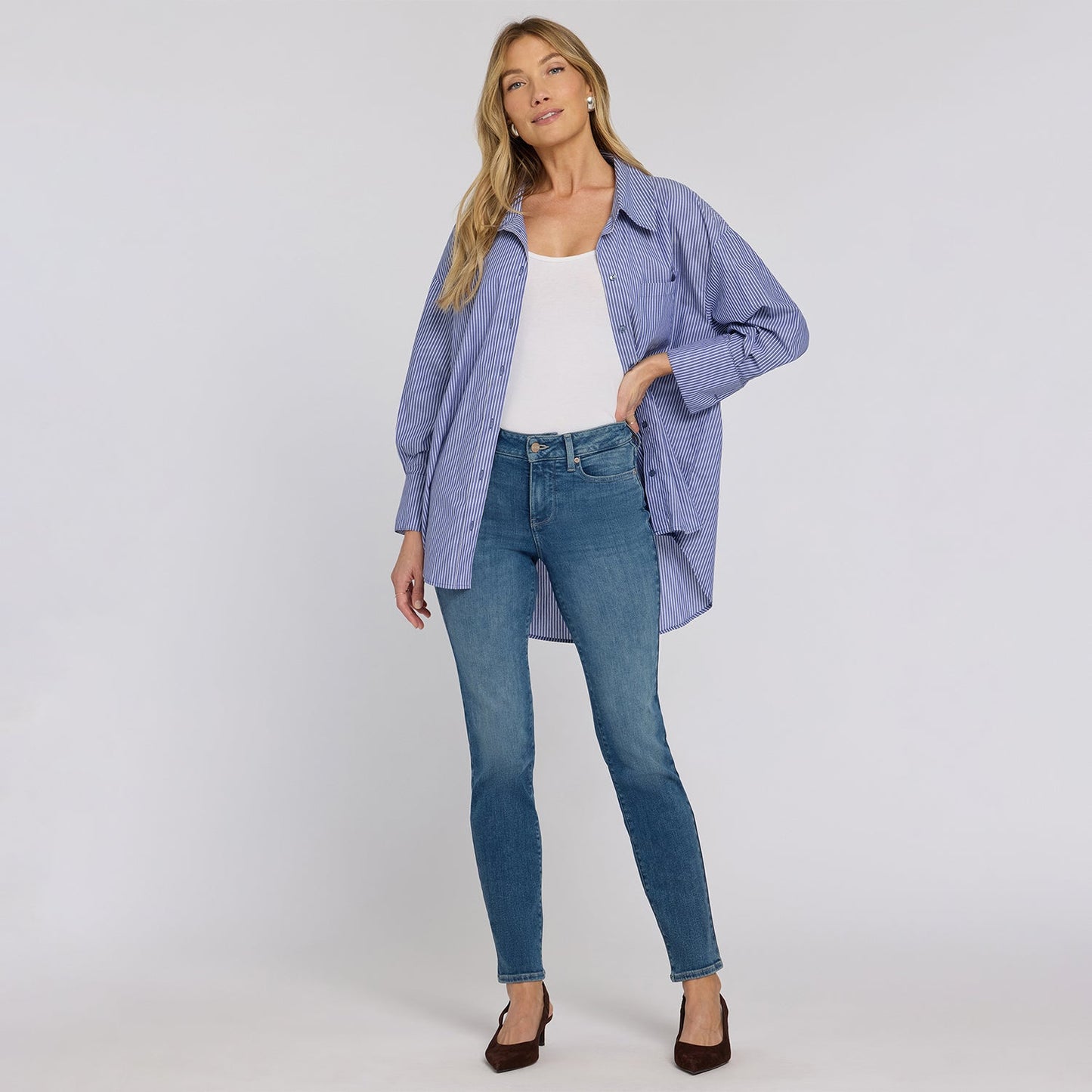 Sheri Slim Straight Jeans - Breezy Palms
