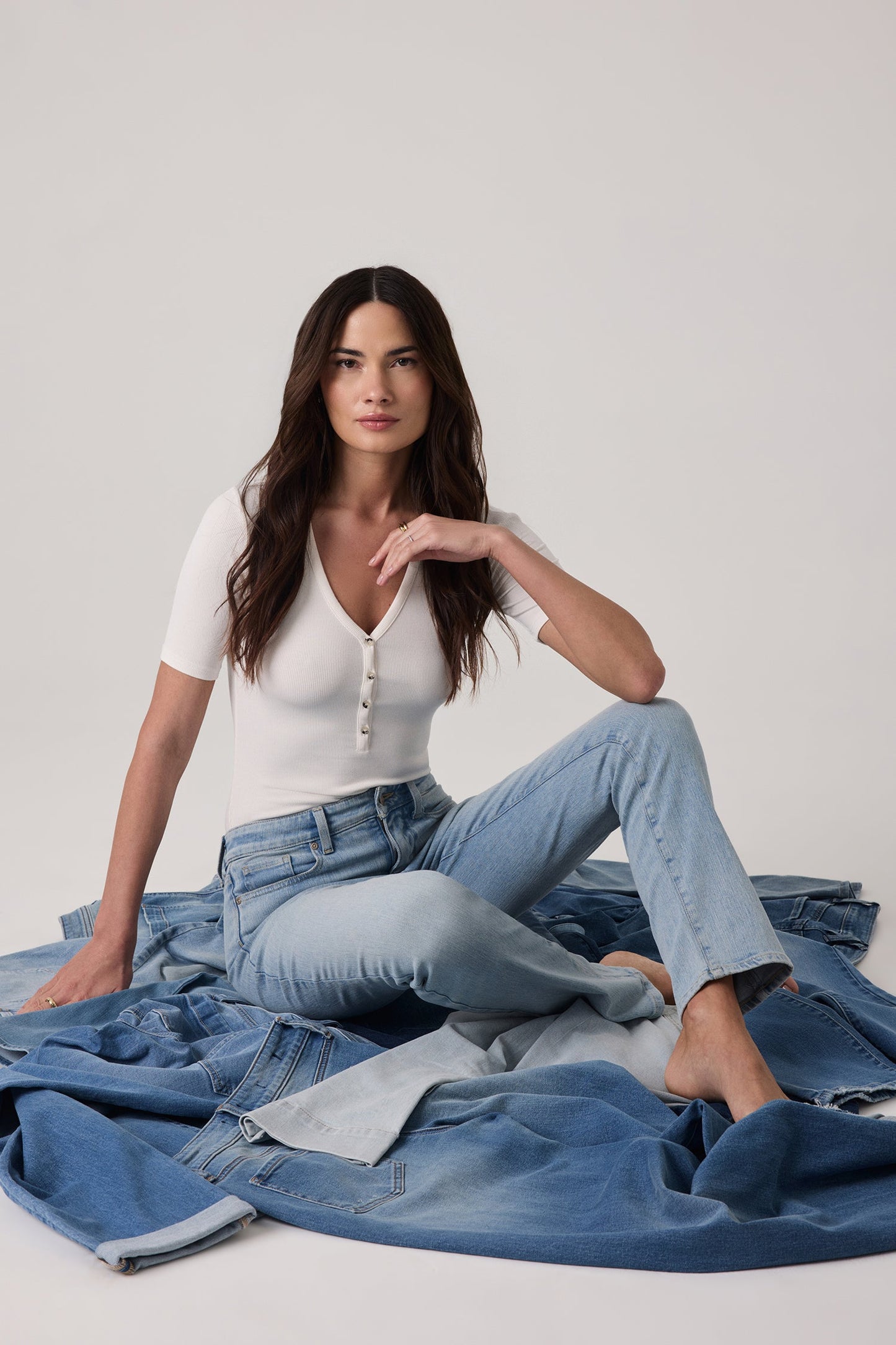 Sheri Slim Straight Jeans - Keys View