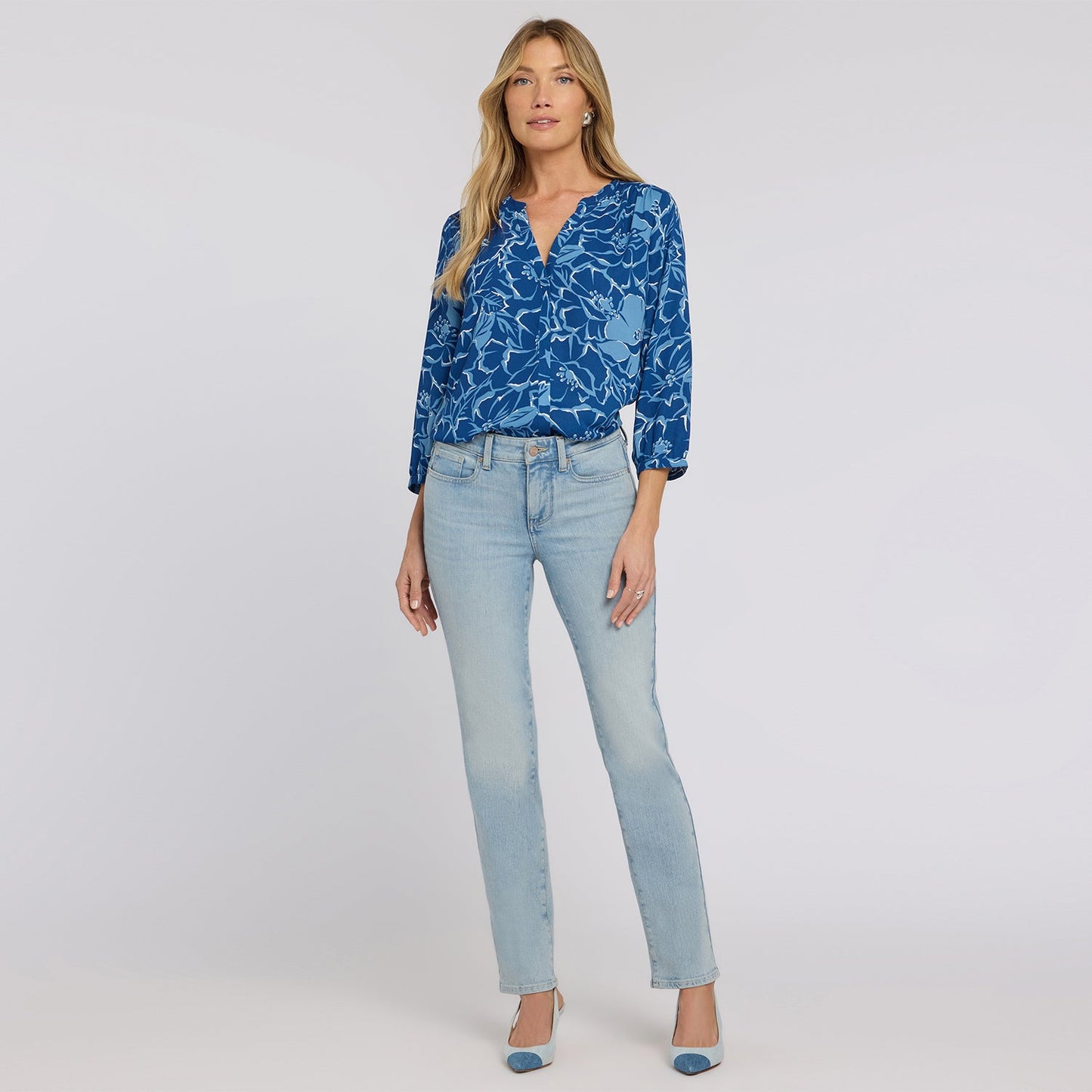 Sheri Slim Straight Jeans - Keys View