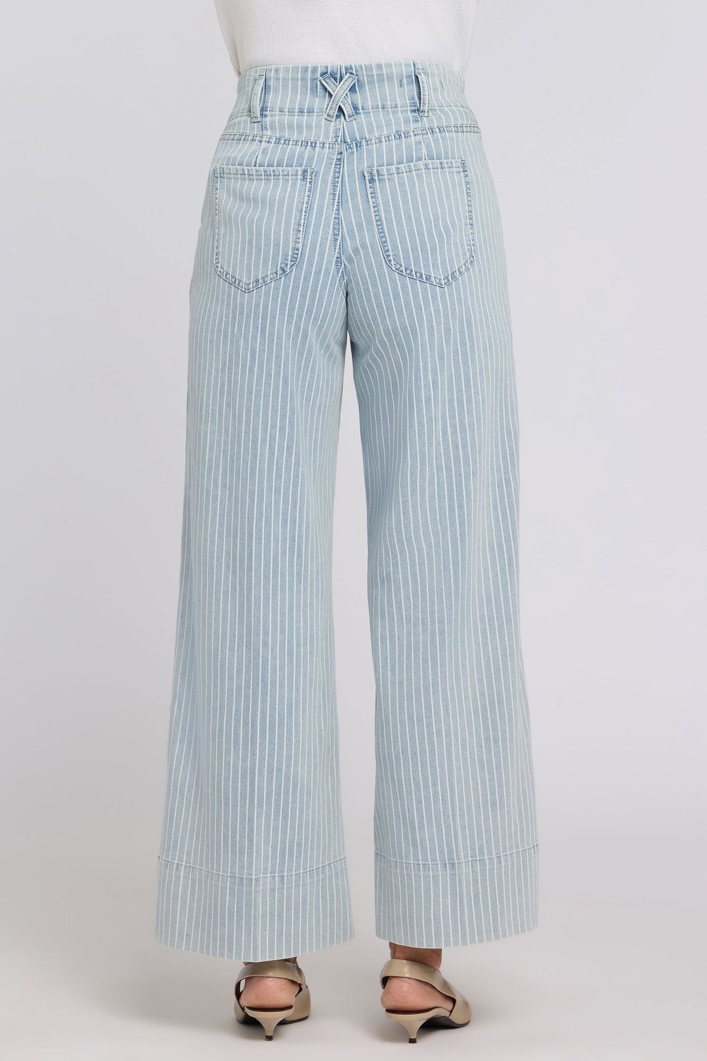 Simone Wide Leg Jeans - Azure Stripe