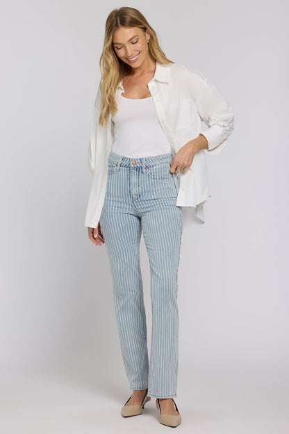 Marilyn Straight Jeans - Azure Stripe
