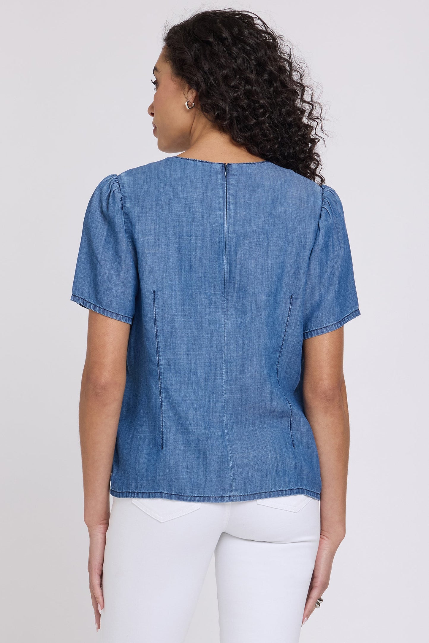 Puff Sleeved Tee - Medium Indigo