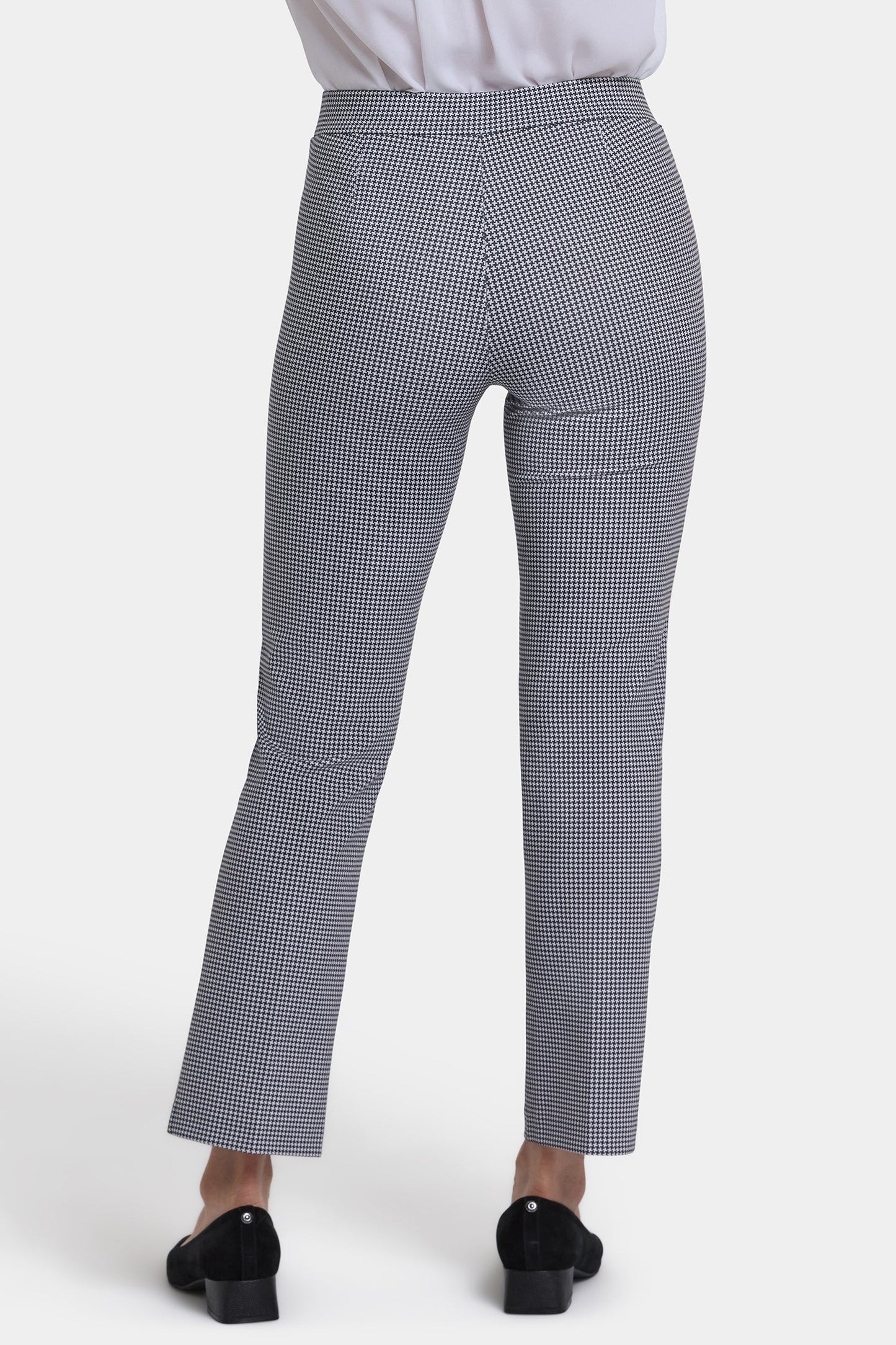 Pull-On Slim Ankle Trouser Pants - Harris Houndstooth