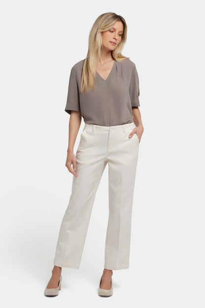 Marilyn Straight Ankle Pants - Ivory