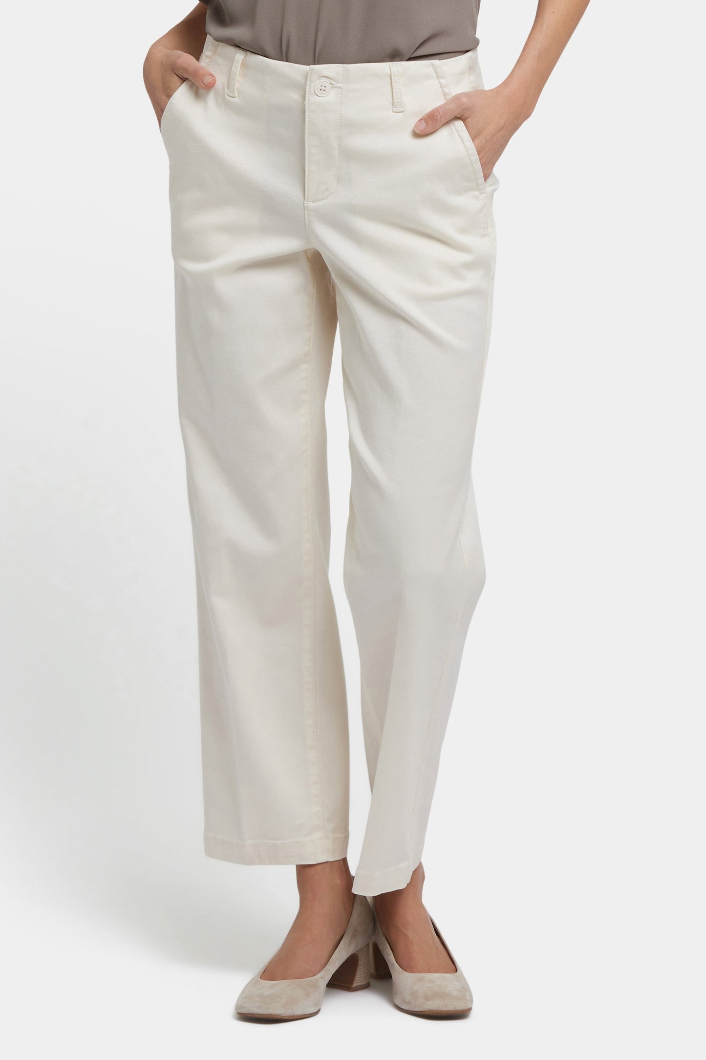 Marilyn Straight Ankle Pants - Ivory