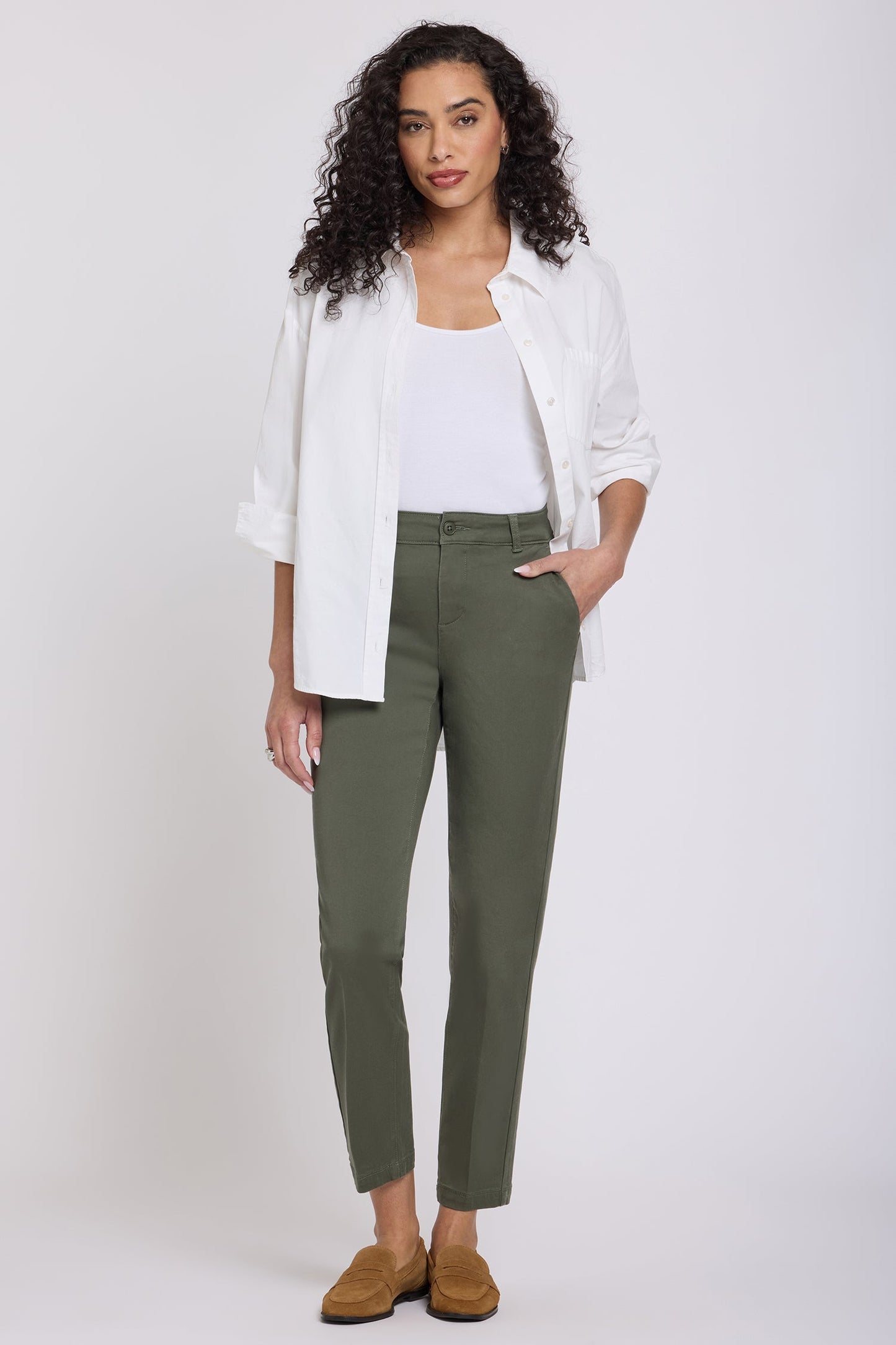 Sadie Slim Pants - Desert Green