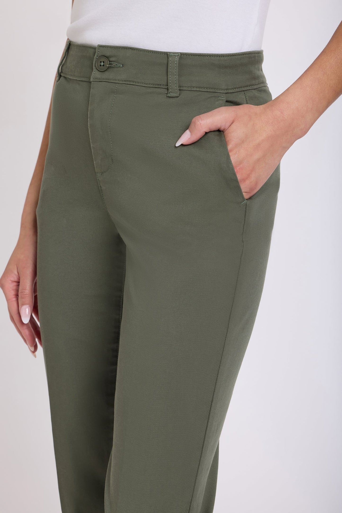 Sadie Slim Pants - Desert Green