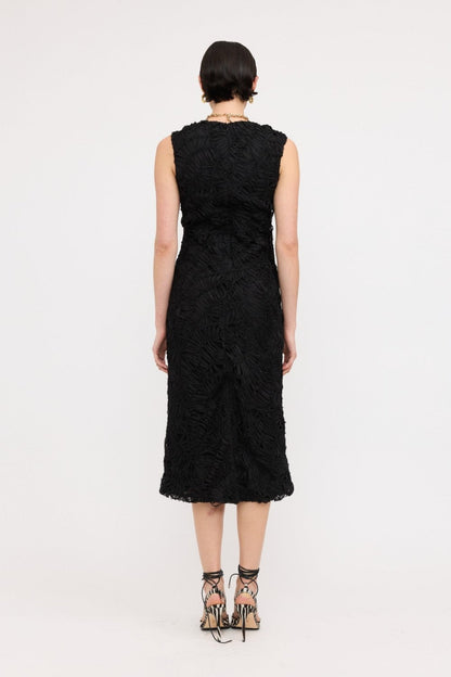 CLEO TEXTURED MIDI DRESS
