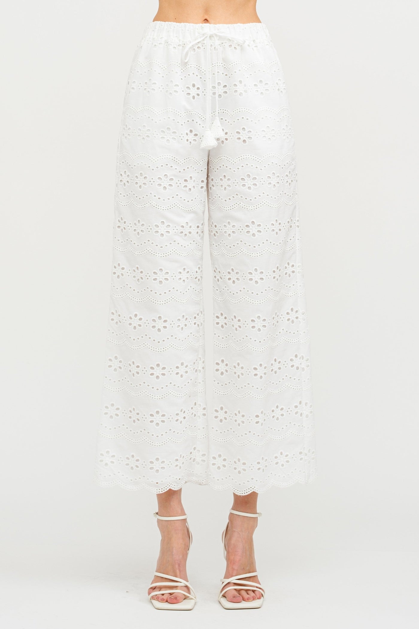 MANDY BIARRITZ EMBROIDERED PANTS