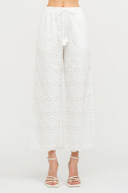 MANDY BIARRITZ EMBROIDERED PANTS