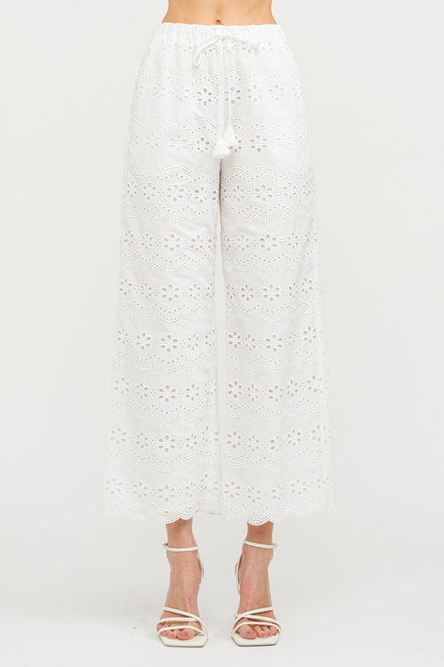 MANDY BIARRITZ EMBROIDERED PANTS
