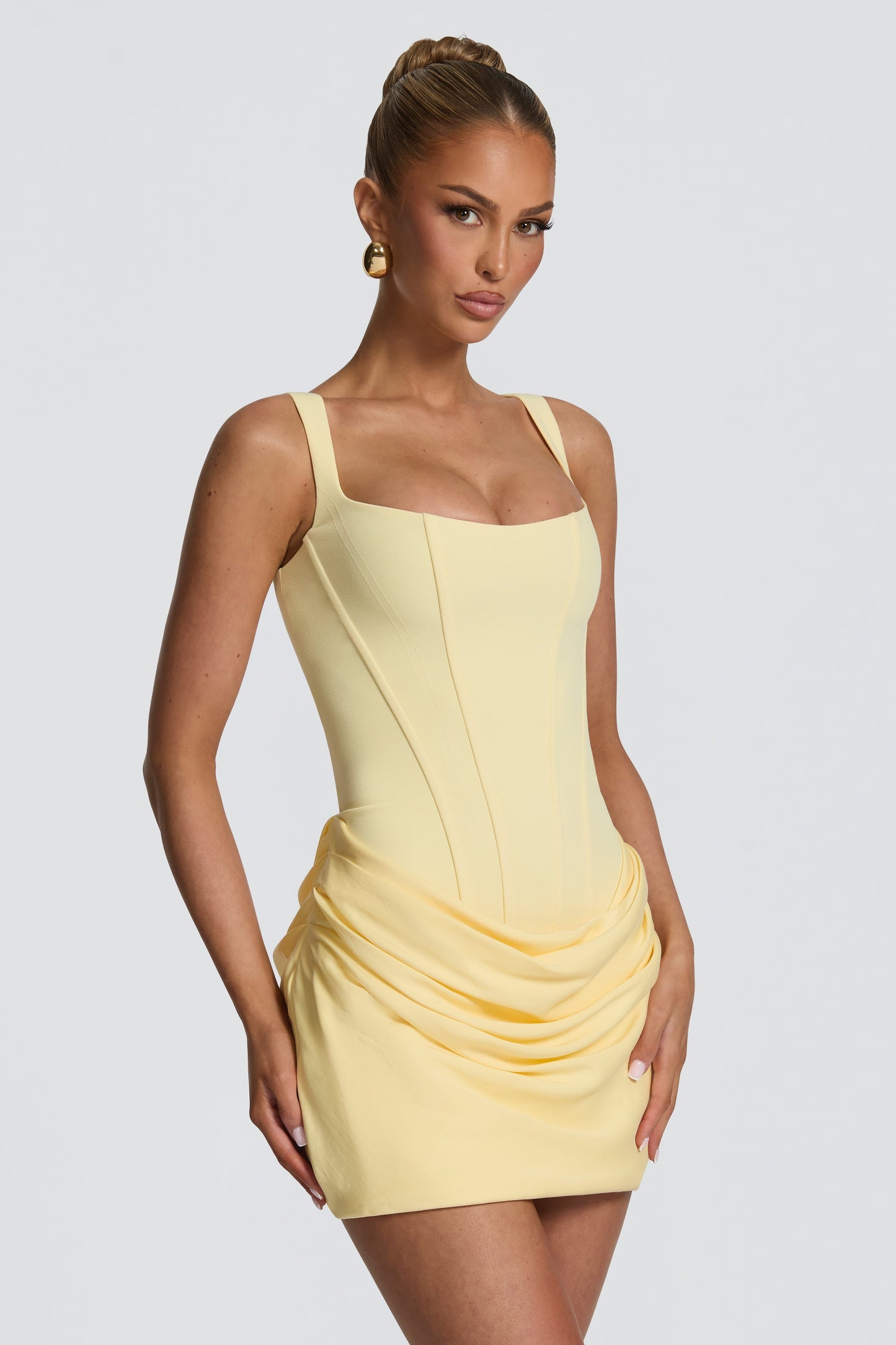 Solid Tie-Up Slip Mini Dress