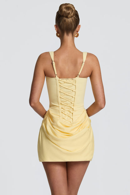 Solid Tie-Up Slip Mini Dress