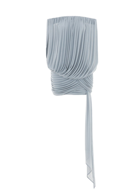 Mesh Off-Shoulder Ruched Mini Dress