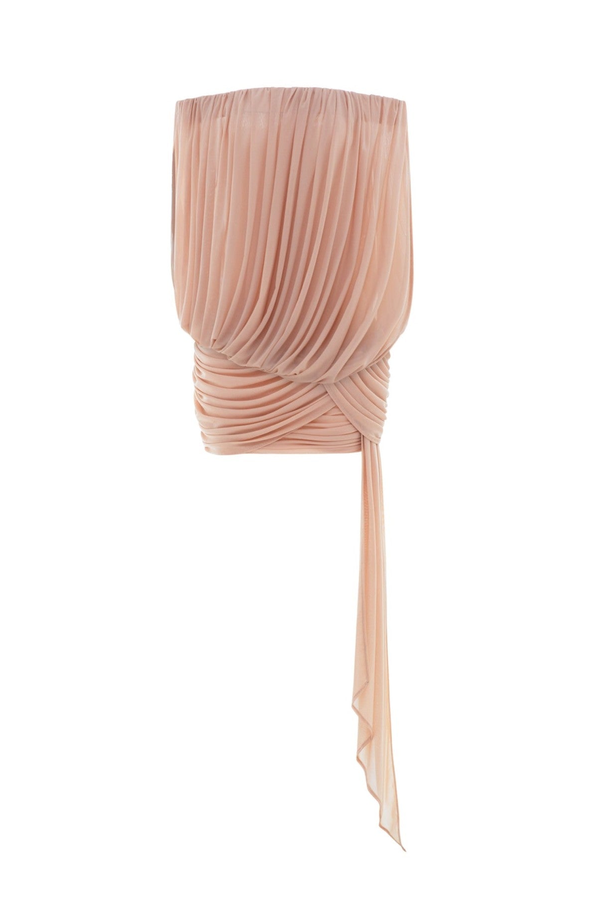 Mesh Off-Shoulder Ruched Mini Dress