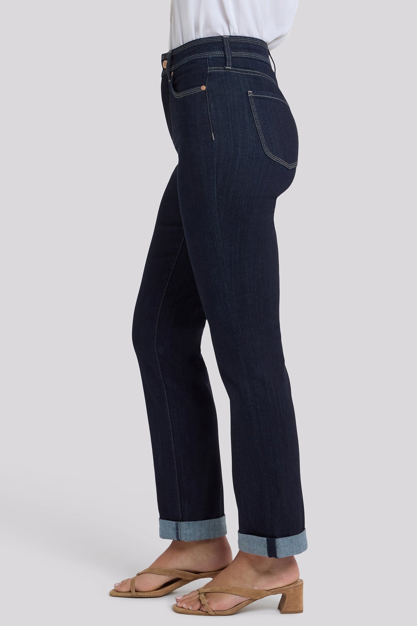 Marilyn Straight Jeans In Petite - Morning Tides