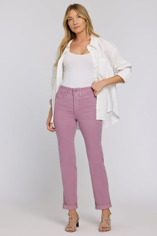 Marilyn Straight Jeans In Petite - Dusky Daisy