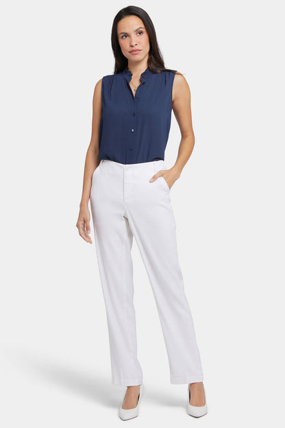 Marilyn Straight Pants In Petite - Optic White