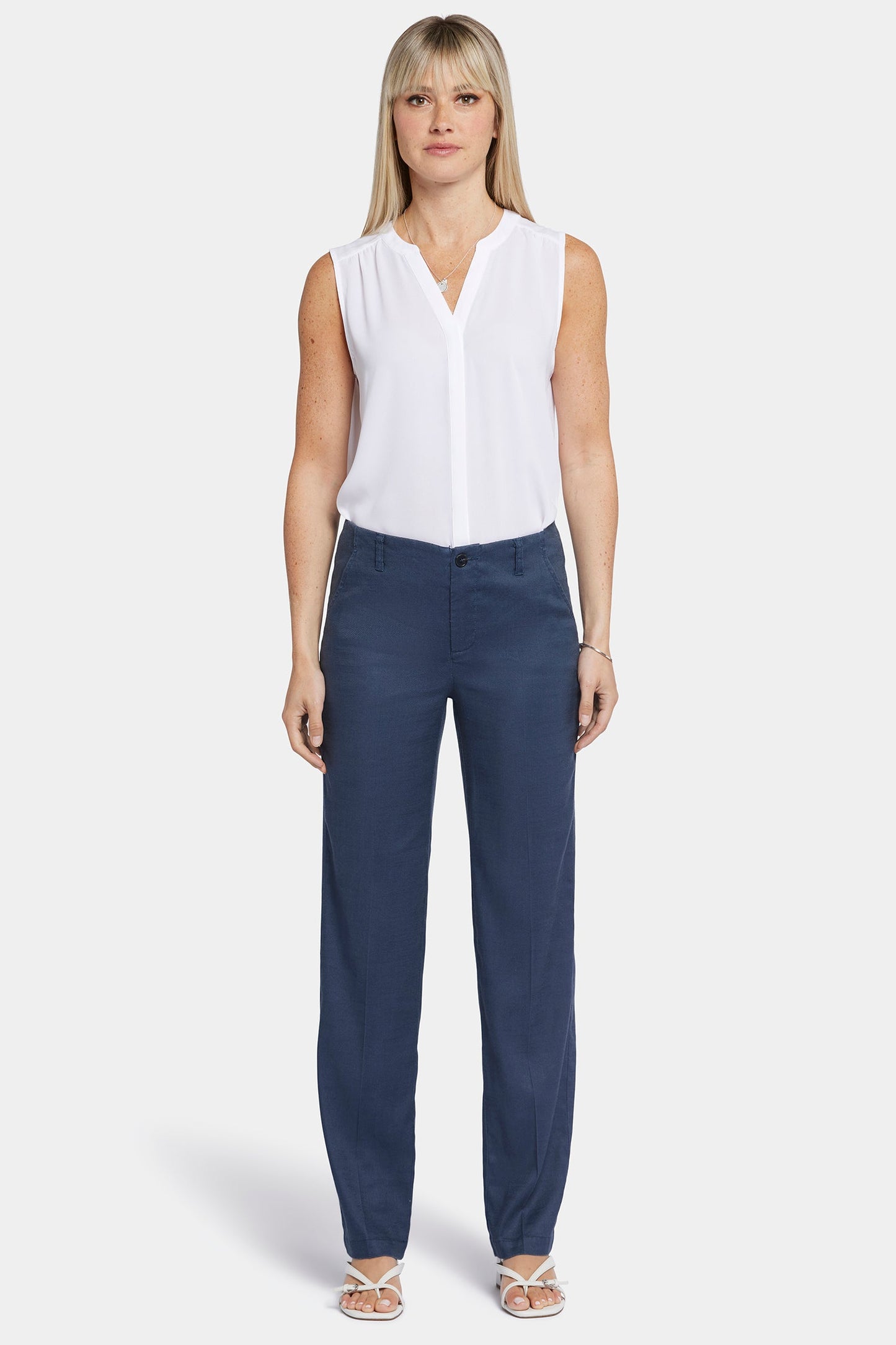 Marilyn Straight Pants In Petite - Oxford Navy
