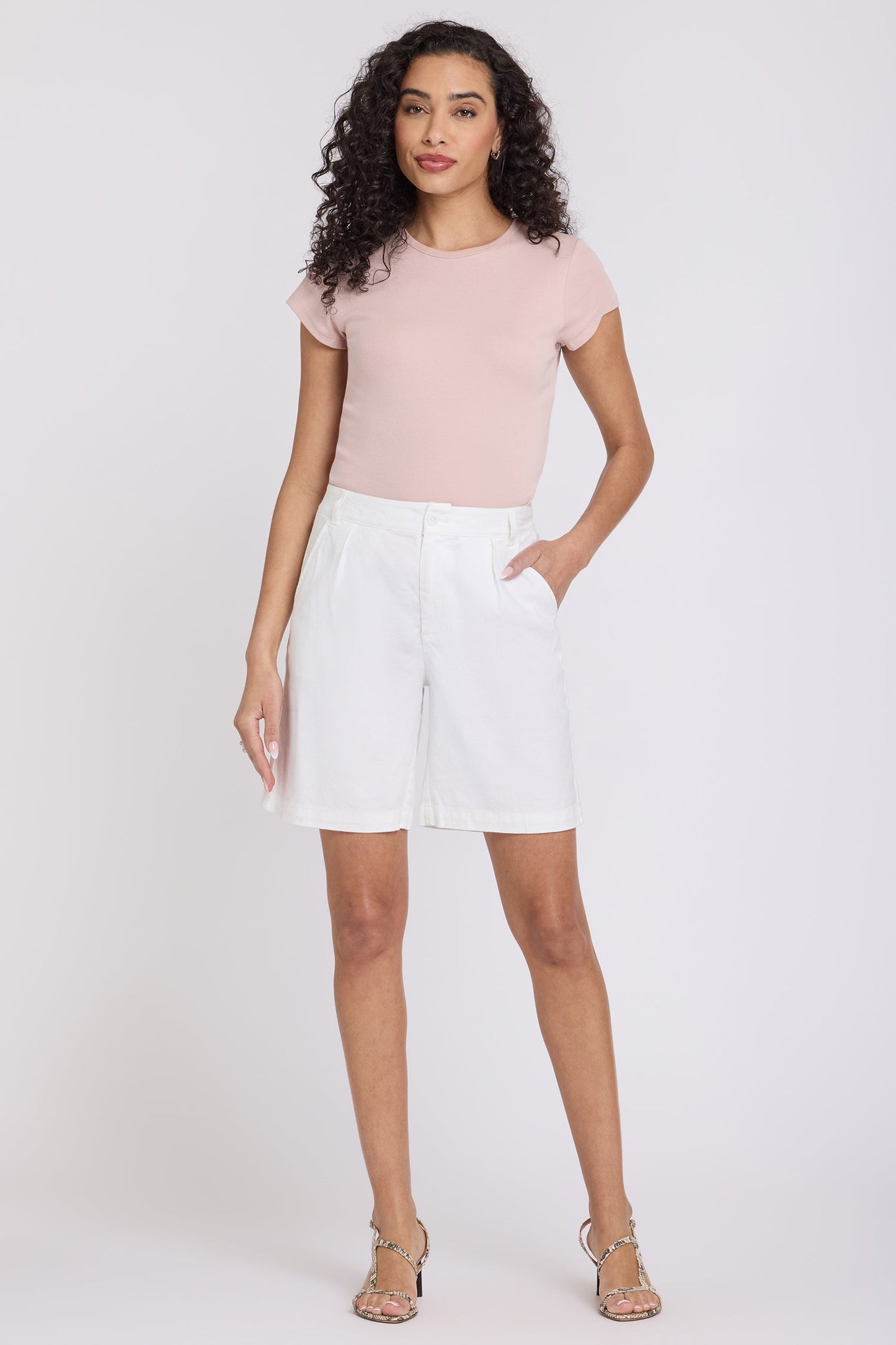 Relaxed Shorts In Petite - Optic White