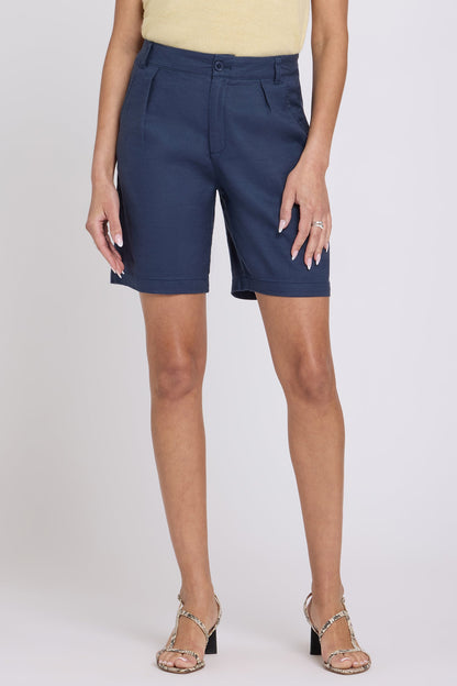 Relaxed Shorts In Petite - Oxford Navy