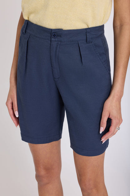 Relaxed Shorts In Petite - Oxford Navy