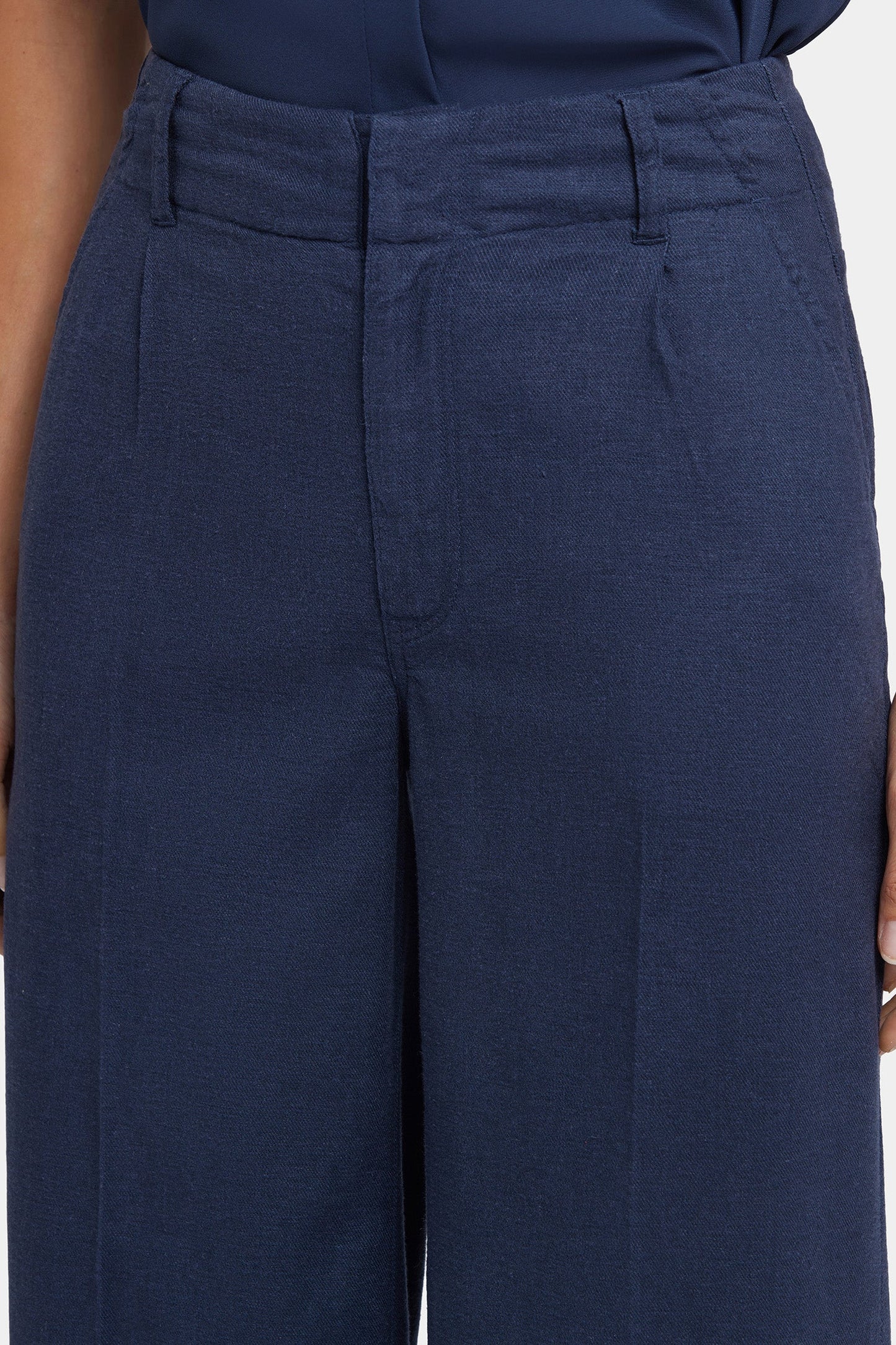 Mona Wide Leg Trouser Pants In Petite - Oxford Navy