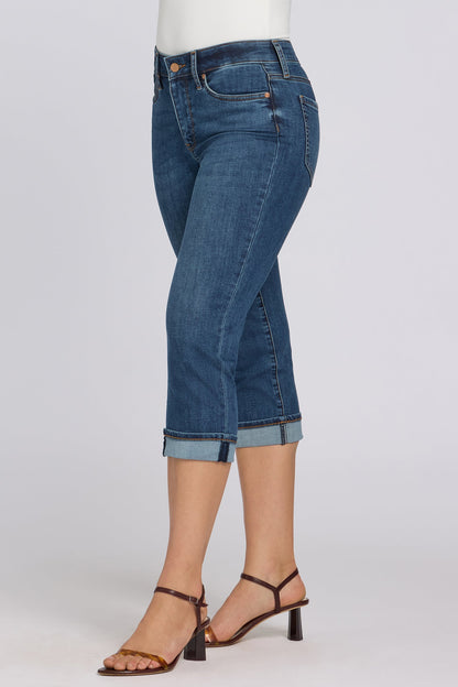 Marilyn Straight Crop Jeans In Petite - Sunset Villa