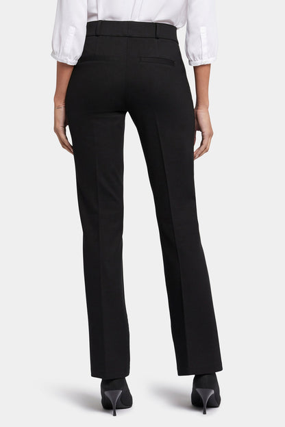 Pull-On Flared Trouser Pants In Petite - Black