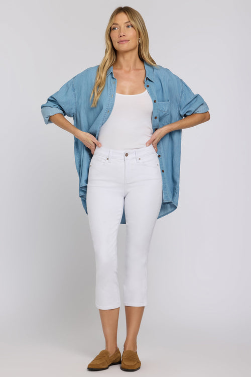 Chloe Capri Jeans In Petite - Optic White