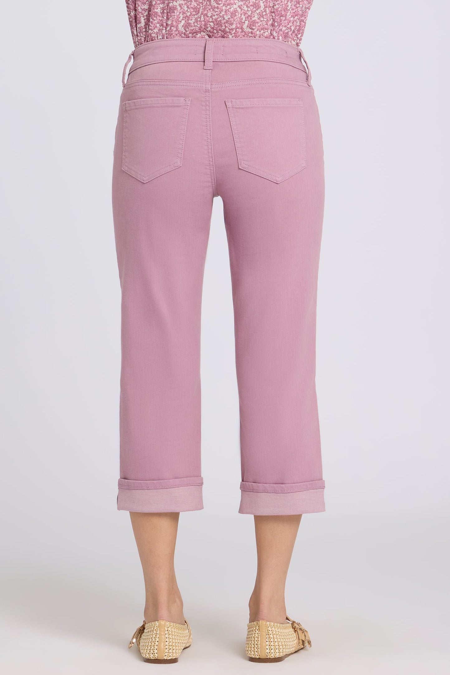 Marilyn Straight Crop Jeans In Petite - Dusky Daisy