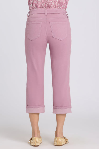 Marilyn Straight Crop Jeans In Petite - Dusky Daisy