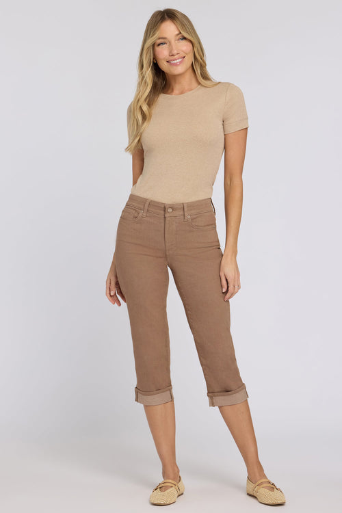 Marilyn Straight Crop Jeans In Petite - Toasted Coconut