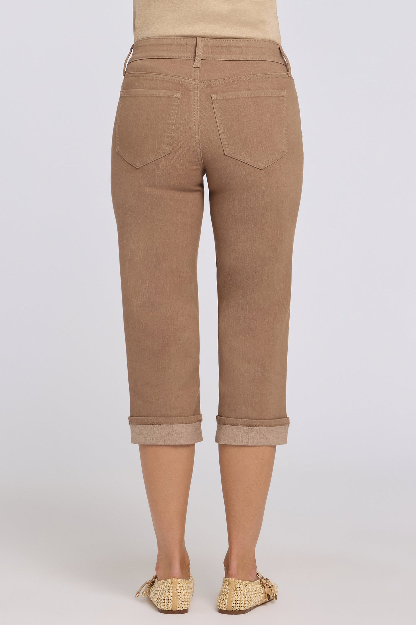 Marilyn Straight Crop Jeans In Petite - Toasted Coconut