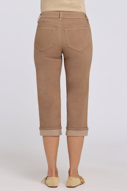 Marilyn Straight Crop Jeans In Petite - Toasted Coconut