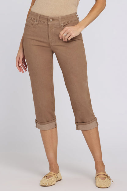 Marilyn Straight Crop Jeans In Petite - Toasted Coconut