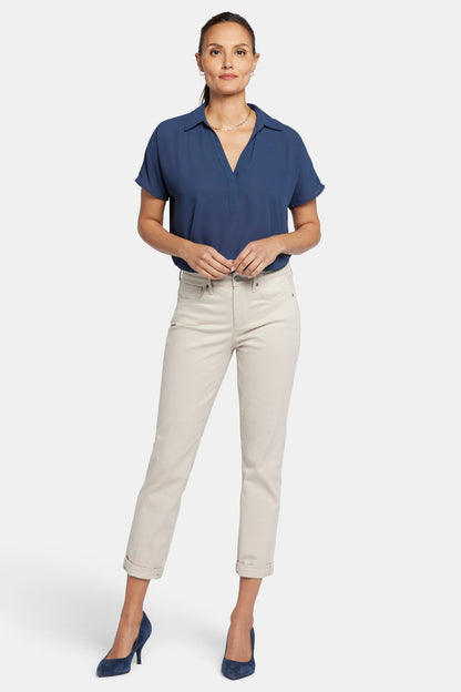 Margot Girlfriend Jeans In Petite - Feather