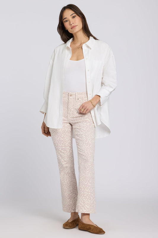 Billie Mini Bootcut Ankle Jeans In Petite - Snow Leopard