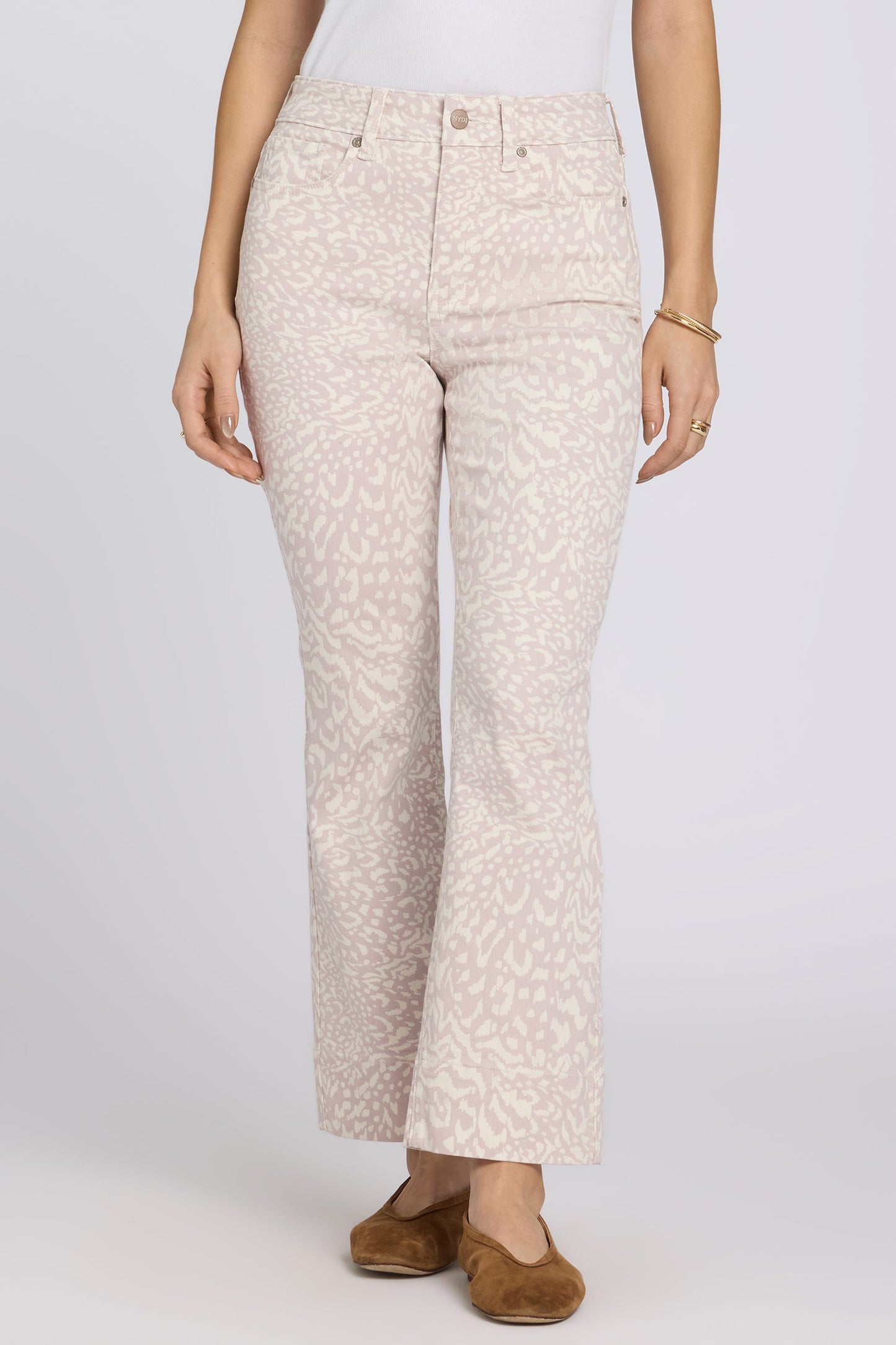 Billie Mini Bootcut Ankle Jeans In Petite - Snow Leopard