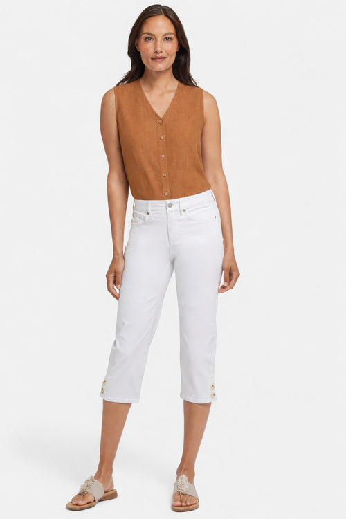 Marilyn Straight Crop Jeans In Petite - Optic White