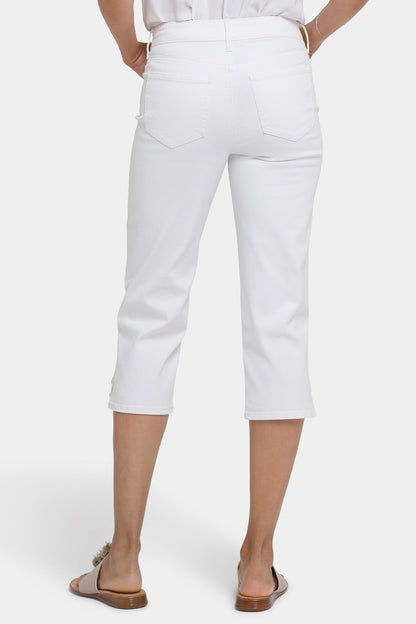 Marilyn Straight Crop Jeans In Petite - Optic White
